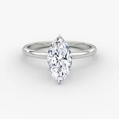 The Duet - Marquise 18K White Gold Ring