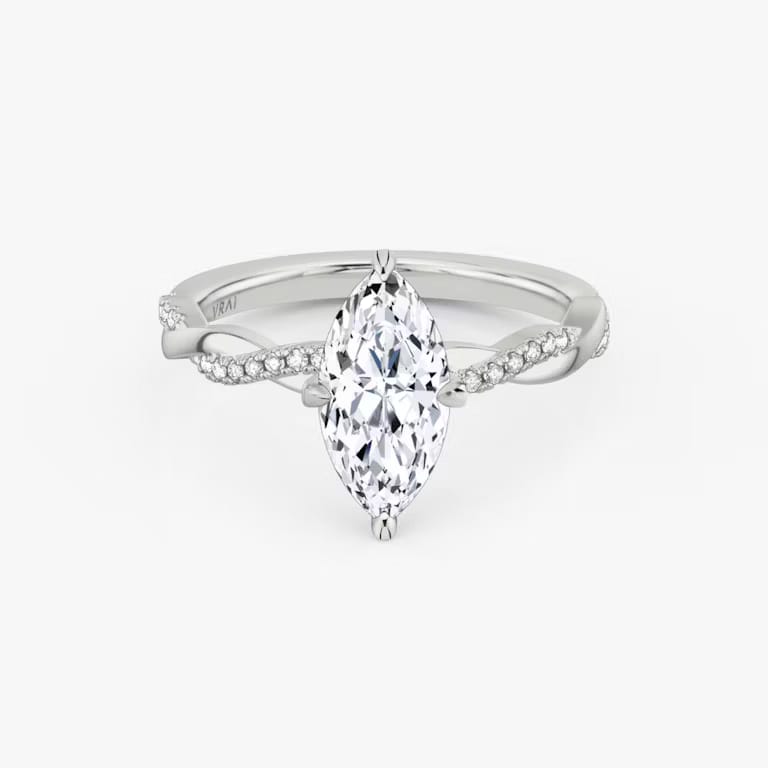 Floating Marquise Diamond Pendant