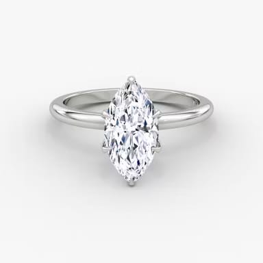Marquise Diamond 18K White Gold Art Deco Ring
